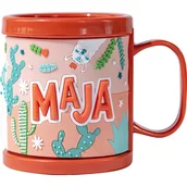 Kubki dla dzieci - Plastikowy kubek z imienim MAJA - miniaturka - grafika 1