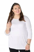 Bluzki damskie - Duża Długa Bluzka Damska Tunika Oversize 177-1 3XL - miniaturka - grafika 1
