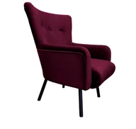 Fotele - Fotel TULIP USZAK nogi czarne - miniaturka - grafika 1