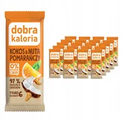 Batoniki - Dobra Kaloria baton kokos pomarańcza bez cukru fit błonnik daktyle 20szt - miniaturka - grafika 1