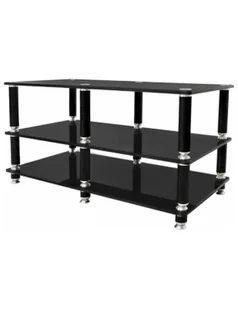 Norstone Stabbl AV 114 cm Black – solidny regał Hi‑Fi / AV - Szafki RTV - miniaturka - grafika 1