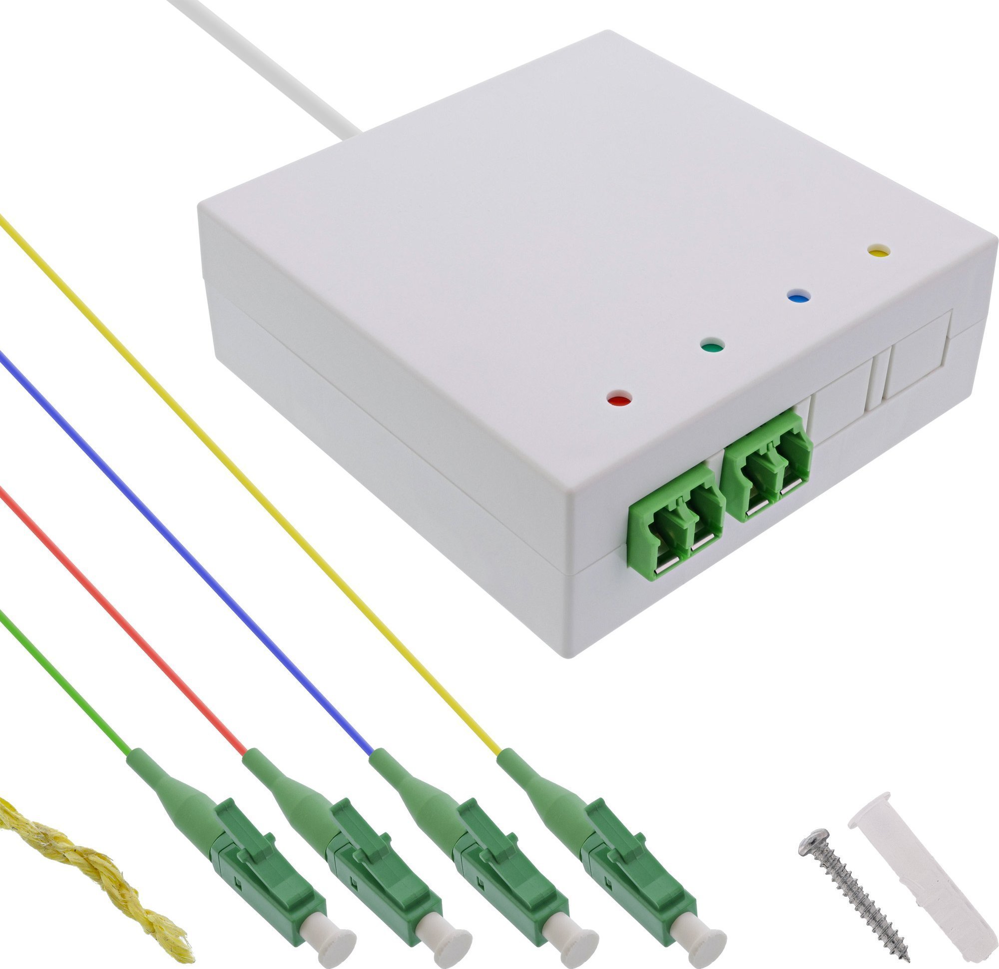 InLine® FTTH Verlängerungsbox vorkonfektioniert 4x LC/APC 9/125µm 20m