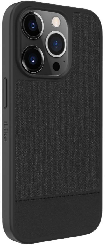 iLike Tylny pokrowiec Apple iPhone 14 Pro Max Plastic Leather Back Cover Black ILIAP147LWBL