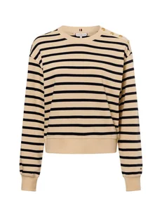 Tommy Hilfiger Bluza damska Kobiety Bawełna beżowy|niebieski w paski, S - Bluzy damskie - miniaturka - grafika 1