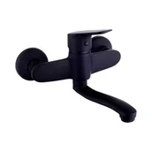 Baterie umywalkowe - Bateria umywalkowa ścienna czarna Sigma Liveno - miniaturka - grafika 1