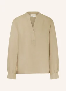 Marc O'polo Lniana Tunika beige - Bluzki damskie - miniaturka - grafika 1