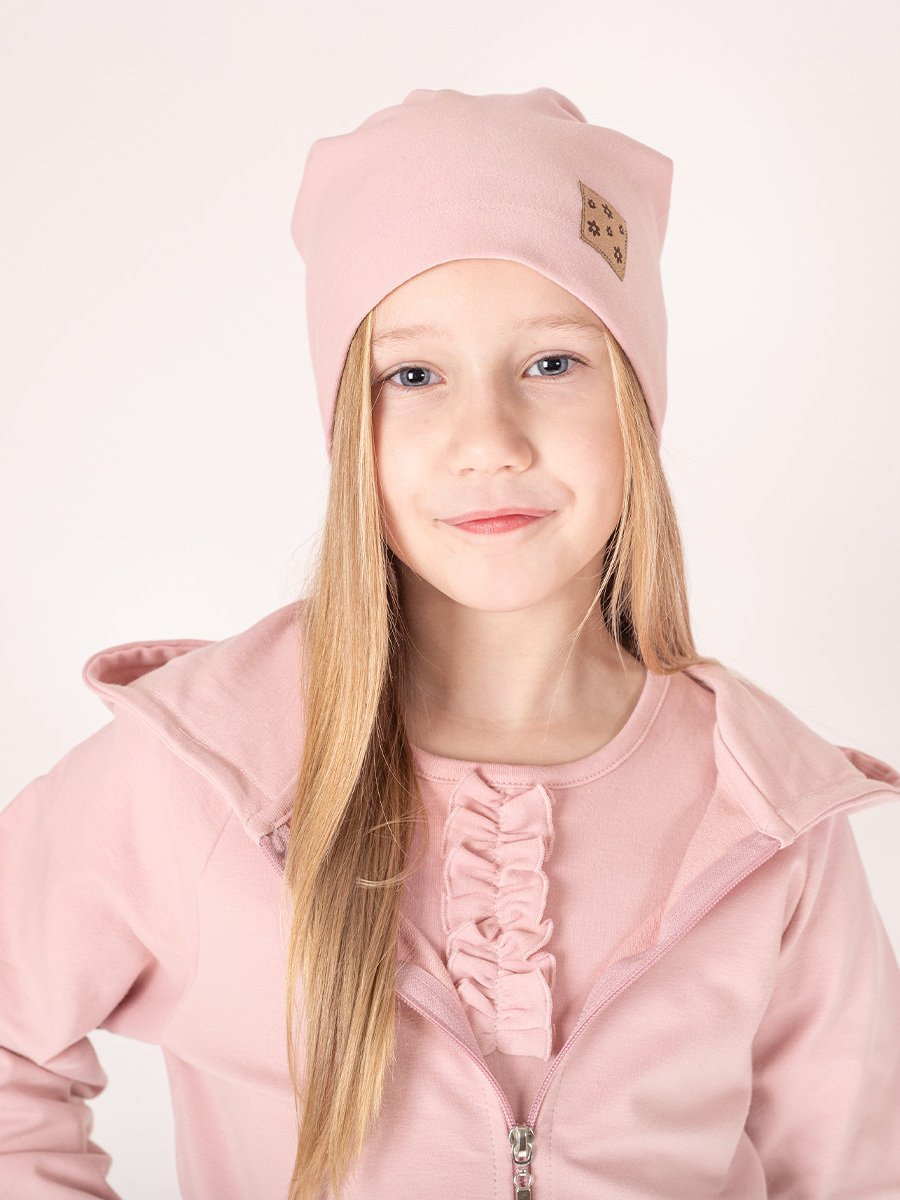 Dziewczęca czapka jednowarstwowa różowa Nicol,r.92/98