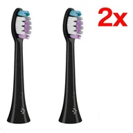 Końcówki do szczoteczek elektrycznych - Końcówka szczoteczki TRUELIFE SonicBrush Clean Sensitive Czarny (2 szt.) (Delikatnie masują dziąsła) - miniaturka - grafika 1