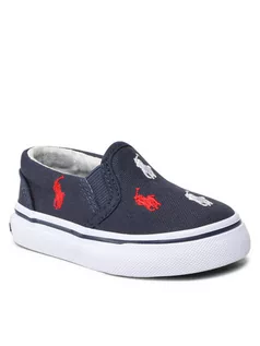 Buty dla chłopców - Ralph Lauren Polo Tenisówki Keaton Slip On RF103402 M Granatowy - grafika 1