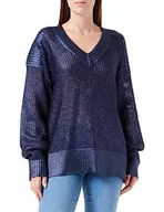 Swetry damskie - BOSS Damski sweter C_fredda Knitted_Sweater, Dark Blue404, XL - miniaturka - grafika 1