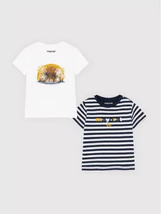 Mayoral Komplet 2 t-shirtów 1015 Kolorowy Regular Fit - Dresy i komplety dla chłopców - miniaturka - grafika 1