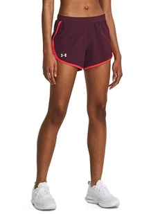 Under Armour Szorty sportowe "Fly By 2.0" w kolorze bordowym - Spodnie sportowe damskie - miniaturka - grafika 1