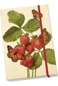 Notesy i bloczki - Notatnik ozdobny A5 STNOTE 136 Truskawki i motyle - miniaturka - grafika 1