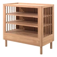 Komody dla dzieci - Komoda dziecięca z litego drewna dębowego z przewijakiem w naturalnym kolorze 100x95x55 cm Forrest – Vipack - miniaturka - grafika 1