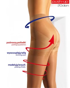 RAJSTOPY MONA PUSH-UP 20 (kolor natural, rozmiar 3) - Rajstopy - miniaturka - grafika 1