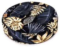 Pozostałe akcesoria kosmetyczne - Poduszka okrągła na siedzisko Diamond Monstera Gold - miniaturka - grafika 1
