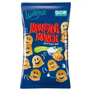 Monster Munch Chrupki ziemniaczane śmietanka z cebulką 100 g - Chrupki - miniaturka - grafika 1