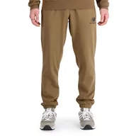 Spodnie sportowe męskie - Spodnie New Balance MP31539DHE - brązowe - miniaturka - grafika 1