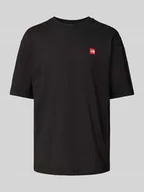 Koszulki męskie - T-shirt o kroju oversized z czystej wełny z nadrukiem z logo - miniaturka - grafika 1