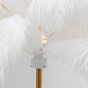 KARE Feather Palm lampa stojąca z piórami, biała - Lampy stojące - miniaturka - grafika 2