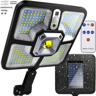 Lampa Solarna 220 LED 15 COB Ogrodowa Uliczna Czujnik Ruchu Zmierzchu Pilot  IZOXIS - Lampy ogrodowe - miniaturka - grafika 1
