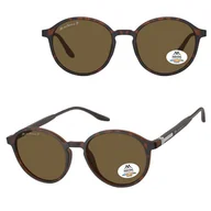 Okulary korekcyjne, oprawki, szkła - Panterkowe lenonki okulary przeciwsłoneczne z polaryzacją z flexami MP187C - miniaturka - grafika 1