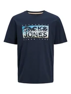 Koszulki męskie - Jack & Jones Koszulka "Colton" w kolorze granatowym - miniaturka - grafika 1