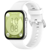 Akcesoria do smartwatchy - Pasek Bizon Strap Watch Silicone Pro do Huawei Watch Fit 3, biały - miniaturka - grafika 1
