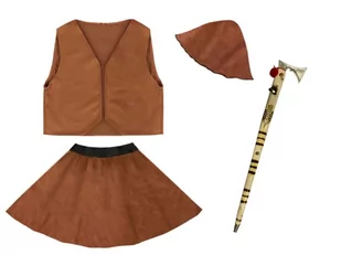 ZESTAW PASTUSZEK BRĄZOWY 134-140 4el - Stroje karnawałowe - miniaturka - grafika 1