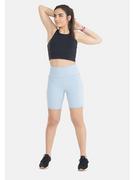 Spodnie sportowe damskie - SPYDER Szorty sportowe w kolorze błękitnym - miniaturka - grafika 1