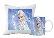 Gadżety dla niej i dla niego - ZESTAW PODUSZKA + KUBEK Prezent ELSA KRAINA LODU ELZA ANNA FROZEN + IMIĘ 29 - miniaturka - grafika 1