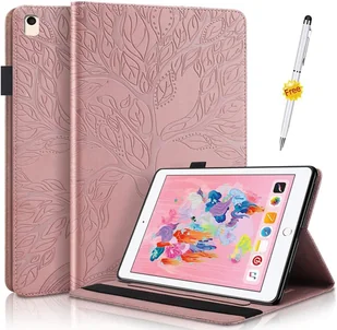 ETUI DO APPLE IPAD AIR 11 EKO SKÓRA ROSE GOLD Z KLAPKĄ SOLIDNY +RYSIK - Etui do tabletów - miniaturka - grafika 1