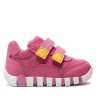 Buty dla dziewczynek - Sneakersy Geox B Iupidoo Girl B3558A 0GNBC C8F2V Dk Pink/Yellow - miniaturka - grafika 1