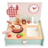 Zabawki AGD - tender leaf toys Drewniana kuchnia przenośna, Mini Chef - miniaturka - grafika 1