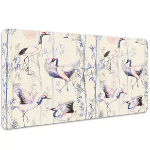 Mata ochronna z nadrukiem Taniec żurawi 100x50 cm, Dywanomat - Podkładki na biurko - miniaturka - grafika 1