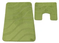 Dywaniki łazienkowe - Jasnozielony komplet dywaników łazienkowych T0-H44 - miniaturka - grafika 1