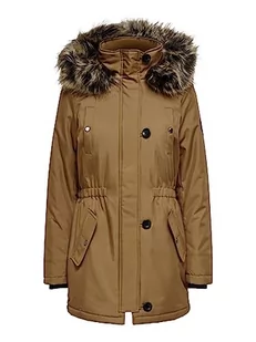 Bestseller A/S Damska parka zimowa ONLIRIS CC 2023 OTW płaszcz, Toasted Coconut/Detail:Brown FUR, L, Toasted Coconut/Detail:BROWN FUR, L - Płaszcze damskie - miniaturka - grafika 1
