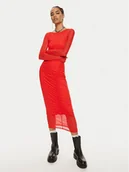 Sukienki - Patrizia Pepe Sukienka koktajlowa 8A1344 J149-R835 Czerwony Slim Fit - miniaturka - grafika 1