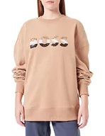 Bluzy damskie - BOSS Bluza damska Ecomy, średni beż 260, S - miniaturka - grafika 1