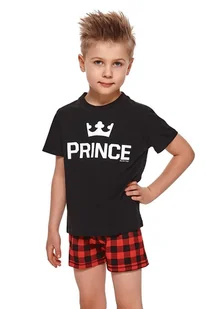 Krótka piżama chłopięca Prince czarna 134/140 - Piżamy chłopięce - miniaturka - grafika 2