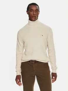 Tommy Hilfiger Golf MW0MW36526 Beżowy Regular Fit - Swetry męskie - miniaturka - grafika 1