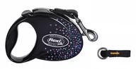 Woda - Flexi smycz automatyczna Glam Splash Mystic S 3m,czarna - miniaturka - grafika 1