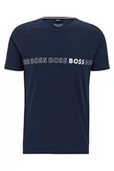 Koszulki męskie - BOSS Męski T-shirt RN Slim Fit Slim-Fit z ochroną UV LSF 50+, granatowy, L - miniaturka - grafika 1