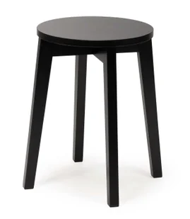 Czarny drewniany taboret W7-F42 - Taborety i hokery Czarny drewniany taboret W7-F42 - Taborety i hokery - miniaturka - grafika 1