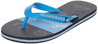 Klapki i japonki męskie - Quiksilver Męskie klapki Molokai Word Block Flops for Men, niebieski - Blue Black Blue - 39 eu - miniaturka - grafika 1