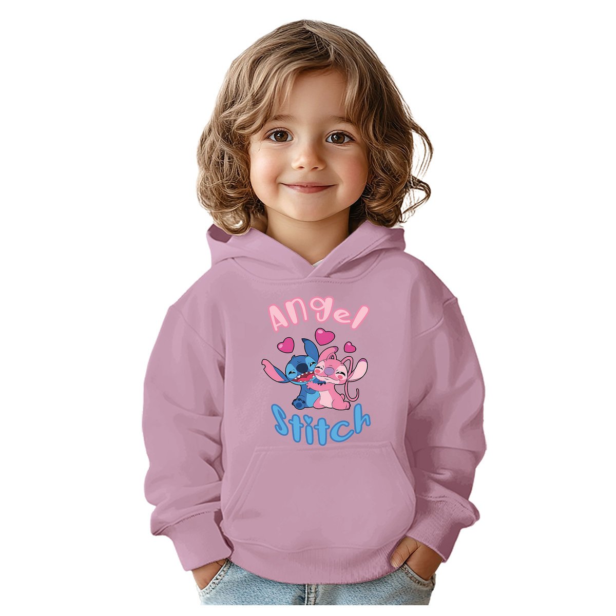BLUZA DZIECIĘCA STITCH ANGEL ANDZIA 134-140 Z KAPTUREM BAWEŁNIANA JAKOŚĆ