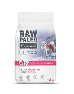 RAW PALEO Ultra Pork Medium&Large Adult 2kg  - Sucha karma dla psów - miniaturka - grafika 1