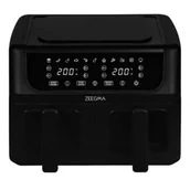Frytkownice - Zeegma Knapper Dual Air Fryer Czarny - miniaturka - grafika 1