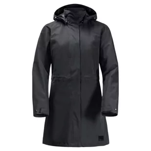 Jack Wolfskin Ottawa Płaszcz Kurtka, Czarna, L Kobiety - Płaszcze damskie - miniaturka - grafika 1
