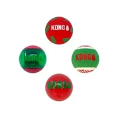 Zabawki dla psów - KONG Holiday Occasions Balls 4 szt. Medium - miniaturka - grafika 1